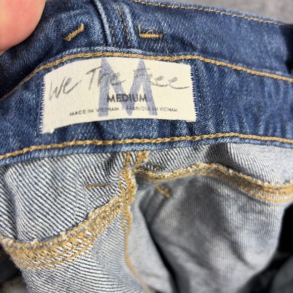 Women’s Free People See You Sometime Blue Jean Cut Off Shorts W/ Belt Size M - Picture 7 of 8
